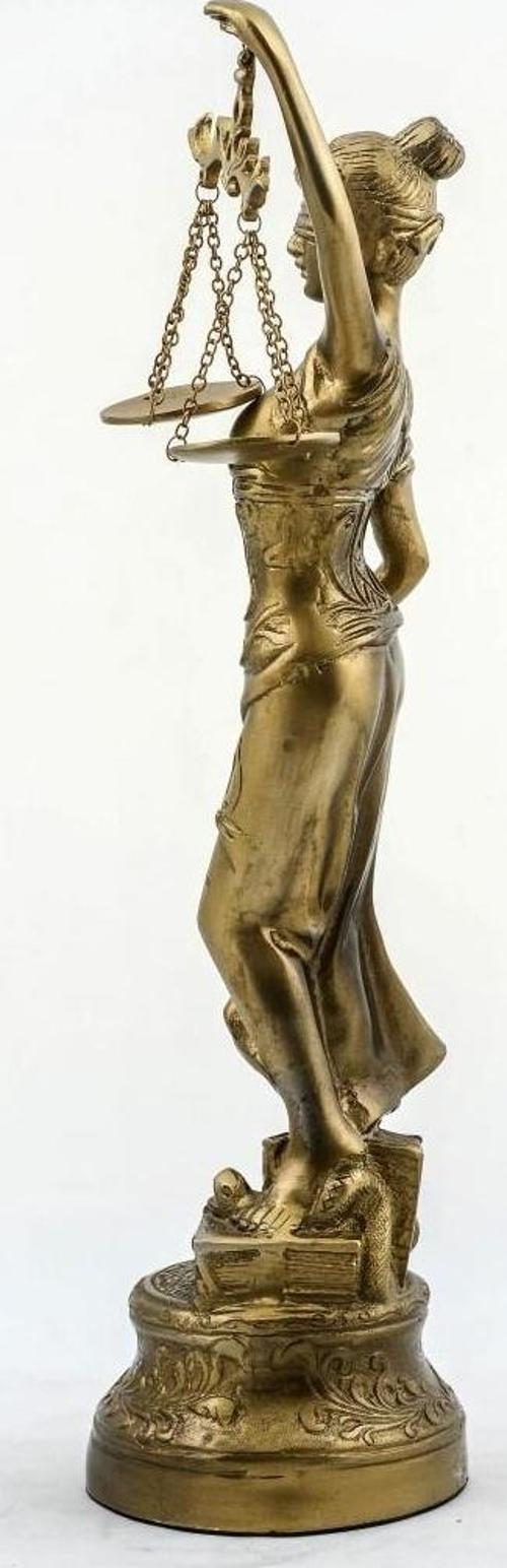 Dekoratif Zamak Adalet Terazisi Heykel Biblo 48 Cm Biblo