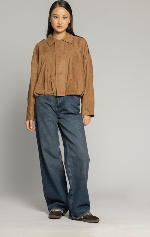 OVERSIZE SÜET BOMBER CEKET