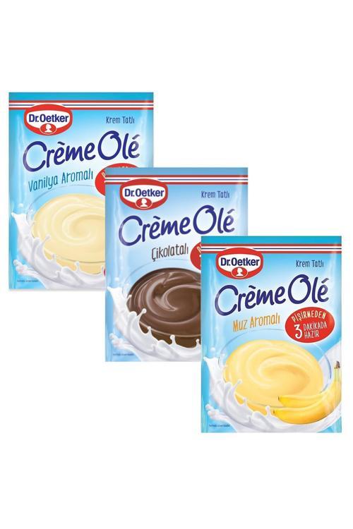 Dr.Oetker Creme Ole Krem Tatlı Muz Aromalı 99 G Vanilya 92 G Çikolata Aromalı 114 G 3 Lü Set
