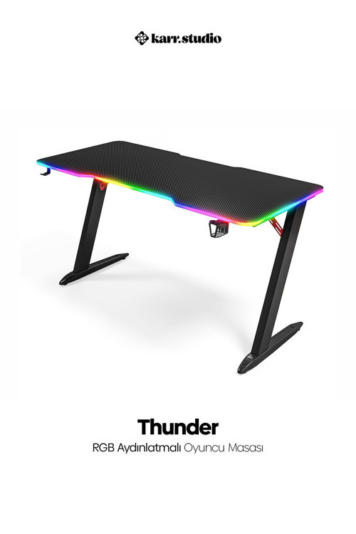 Thunder RGB Aydınlatmalı Oyuncu Masası