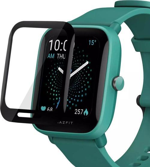 Amazfit Bip U Pro Tam Kaplayan Nano Cam Ekran Koruyucu Siyah