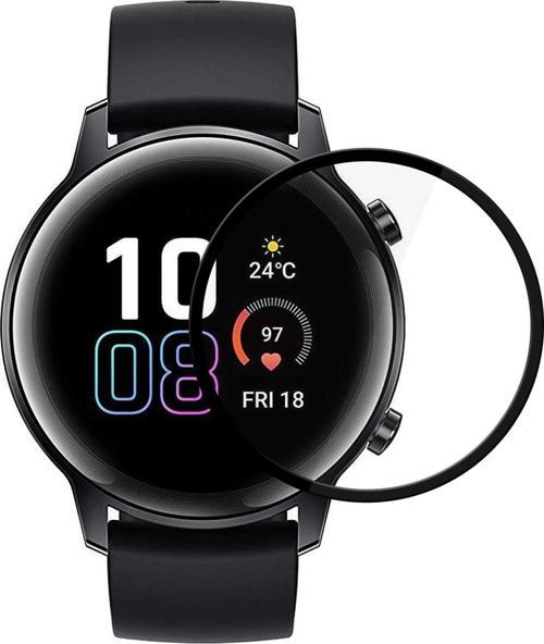 Huawei Honor Magic Watch 2 42mm Tam Kaplayan Temperli Cam Full Ekran Koruyucu Siyah