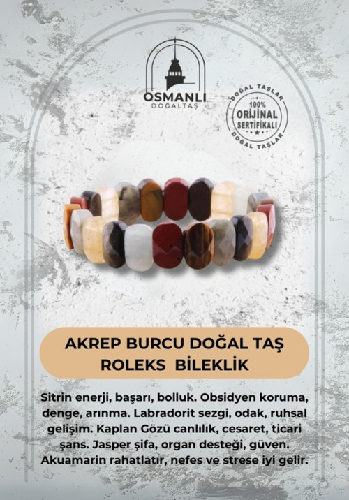 Sertifikalı Akrep Burcu Roleks Bilekliği M027