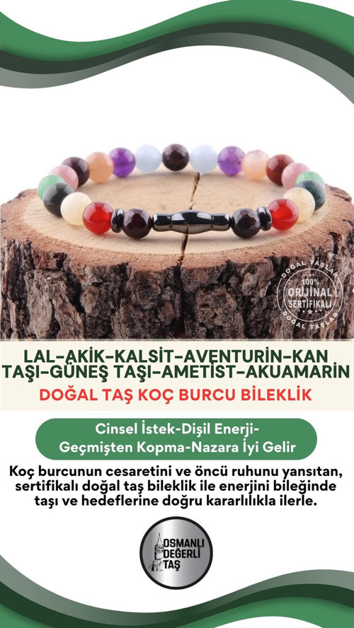 Sertifikalı Koç Burcu Bileklik B054