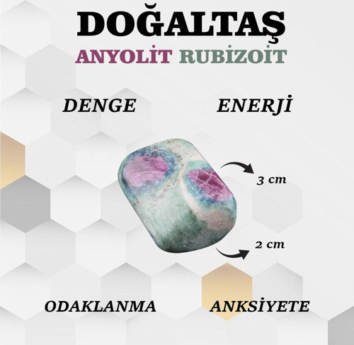 Sertifikalı Anyolit Rubizoit Doğaltaş D014