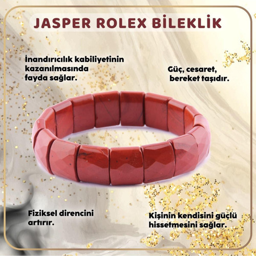 Sertifikalı Jasper Doğal Taş Roleks Bileklik - B151