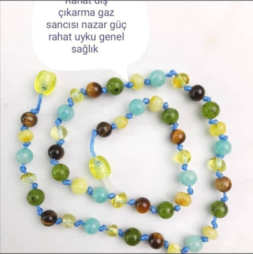 Sertifikalı Bebek Kehribar Karışık Kolye