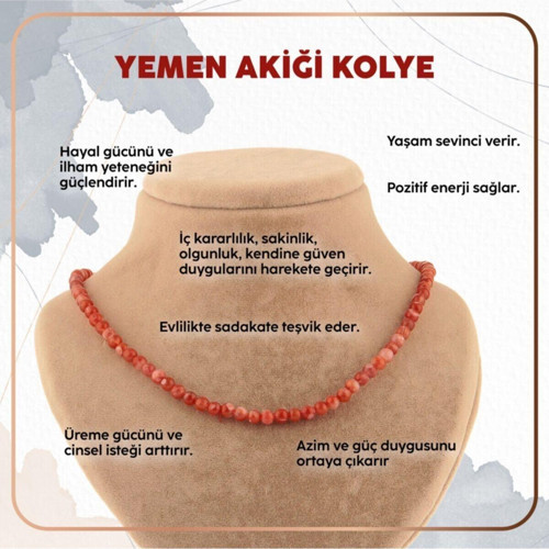 Sertifikalı Yemen Akik Kolye