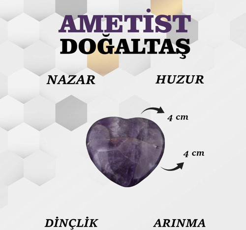 Sertifikalı Ametist ( Taşlar) Doğaltaş 4 Cm D013