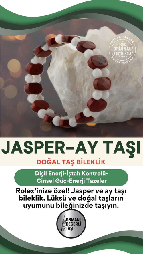 Jasper-Ay Taşı Roleks Bileklik