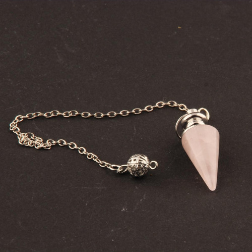 Sertifikalı Pembe Kuvars Doğal Taş Pandül - S003