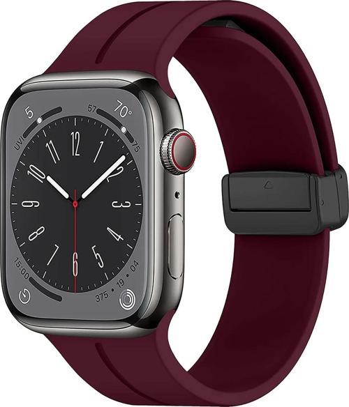 Apple Watch SE 44mm Kordon Ribbon Line Mor
