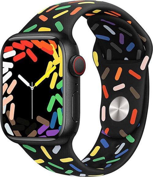 Apple Watch Ultra 2 Silikon Kordon V2 Pride Edition Siyah