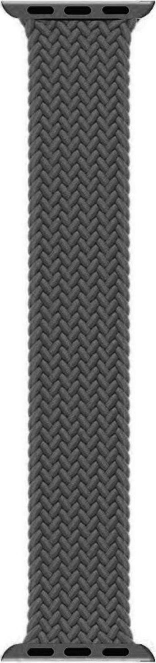 Apple Watch Ultra 2 Kordon, (Large Size, 160mm) Braided Solo Loop Band Koyu Gri