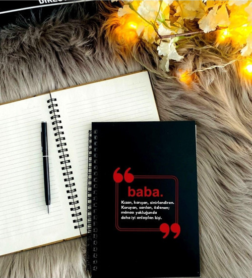 Büro Ev Ofis Baba Hediyesi için Kalem Defter Seti