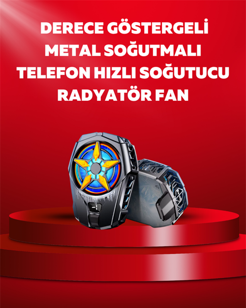 Mobil Cihaz Soğutma Radyatörü – Metal+Abs Type-C Kablolu