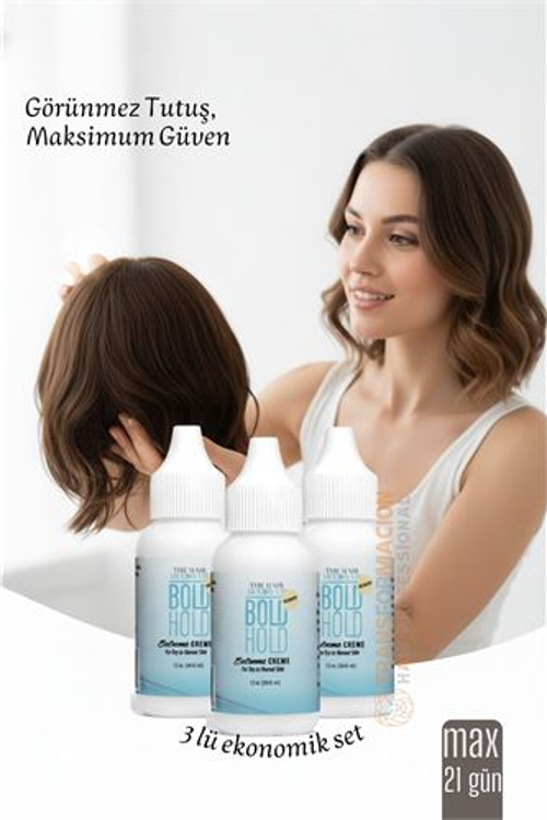 3 Lü Protez Saç Yapıştırıcı - Peruk Ve Keratin Kaynak Saç İçin Görünmez Ve Uzun Süreli Yapıştırıcı