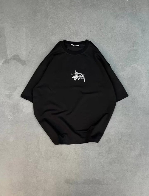 Unisex Bisiklet Yaka Baskılı Oversize TShirt