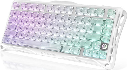 Mercury K1 Lite RGB Kablosuz Mekanik Gaming Klavye, İngilizce Q, Crystal Aurora