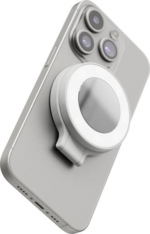 SnapPocket Light LED Selfie Ring Işık, 4 Parlaklık Seviyesi, Dahili Batarya, Manyetik Telef
