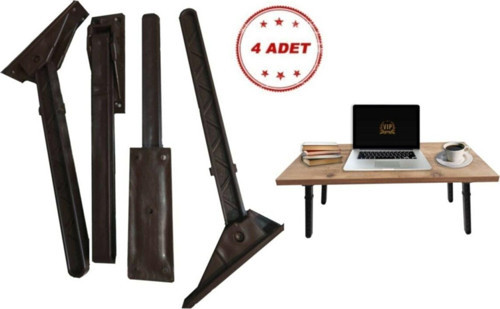 Katlanır Ayak Plastik Sağlam Sofra Ayağı Vip Masa Sehpa Ayağı Siyah 4 Adet