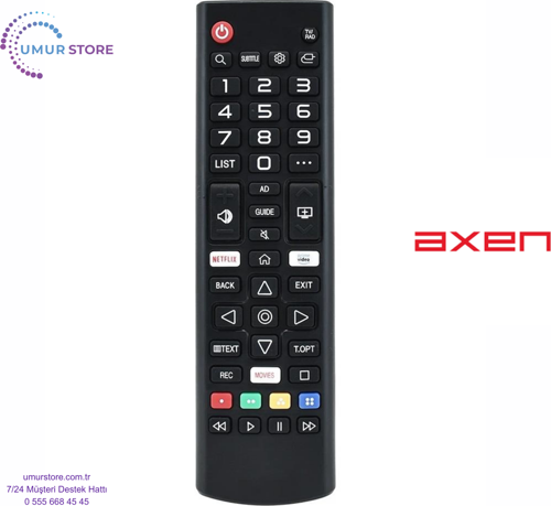 Axen AX32DAL540 Smart Televizyon Kumandası-Mikrofonsuz