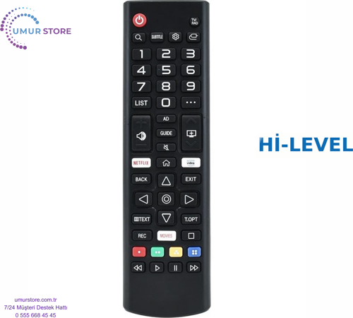 Hi-Level HL55FMN252 Smart Televizyon Kumandası-Mikrofonsuz
