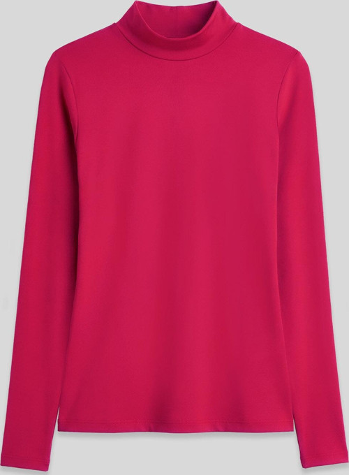 Pembe Balıkçı Yaka Basic Uzun Kollu Kadın Body - 97306