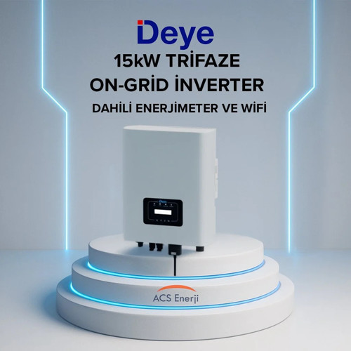 15 kW Trifaze On-Grid İnverter (Dahili Enerjimeter ve Wifi)