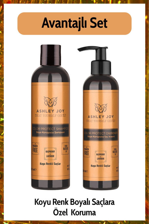 Koyu Renk Boyalı Saçlara Özel Lavanta Ahududu Özlü Renk Koruyuc 2Li Set