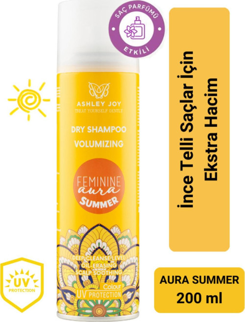 Uv Koruma Ekstra Hacim Sağlayan Saç Parfümü Etkili Feminine Aura Summer 200 Ml Kuru Şampuan