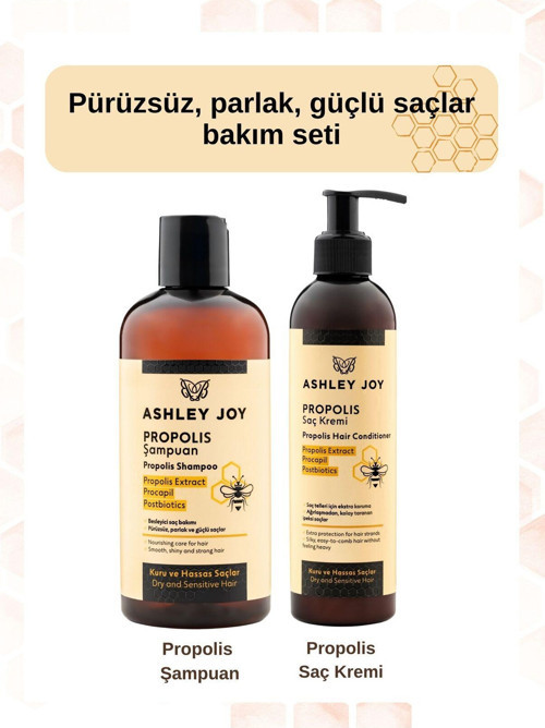 Kuru Ve Hassas Saçlar Için Ekstra Nem Ve Parlaklık Veren Propolis Klasik Bakım Seti