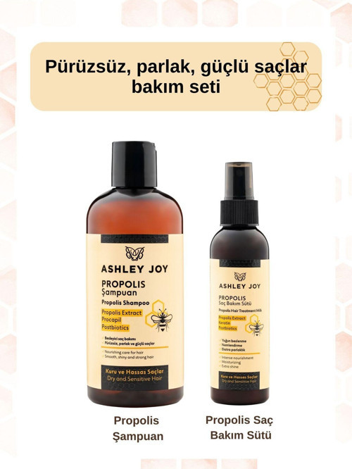 Kuru Ve Hassas Saçlar Için Parlaklık Veren Ekstra Nem Işıltısı 2’Li Propolis Seti