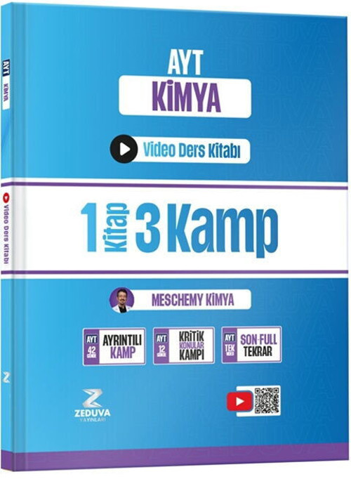 Zeduva Yayınları Meschemy Kimya AYT Kimya 1 Kitap 3 Kamp Video Ders Kitabı