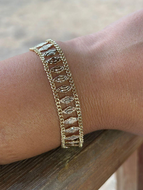 Juping 14 K Altın İşçiliğinde Özel Tasarım Vip Gold Bileklik