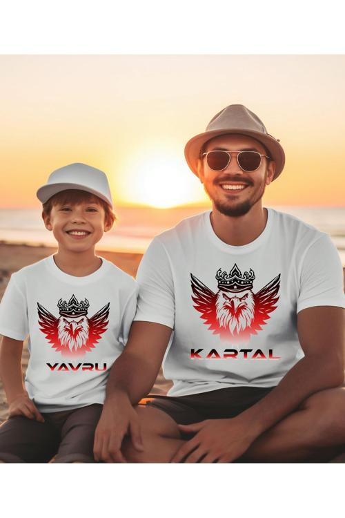 Kartal Baba Oğul Kız T-Shirt (Tekli Üründür Kombin Yapmak Için 2 Adet Sepete Ekleyiniz)