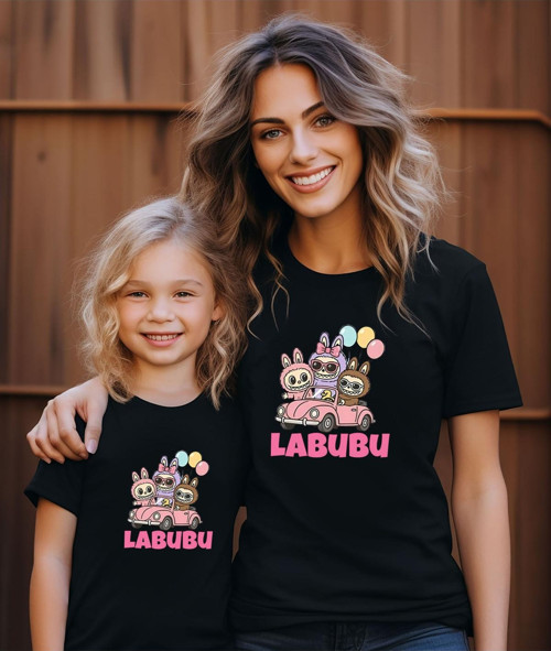 Labubu Karakter Baskılı Anne-Kız Kombin Tişört (Kombin Yapmak İçin 2 Ürün Ekleyiniz)
