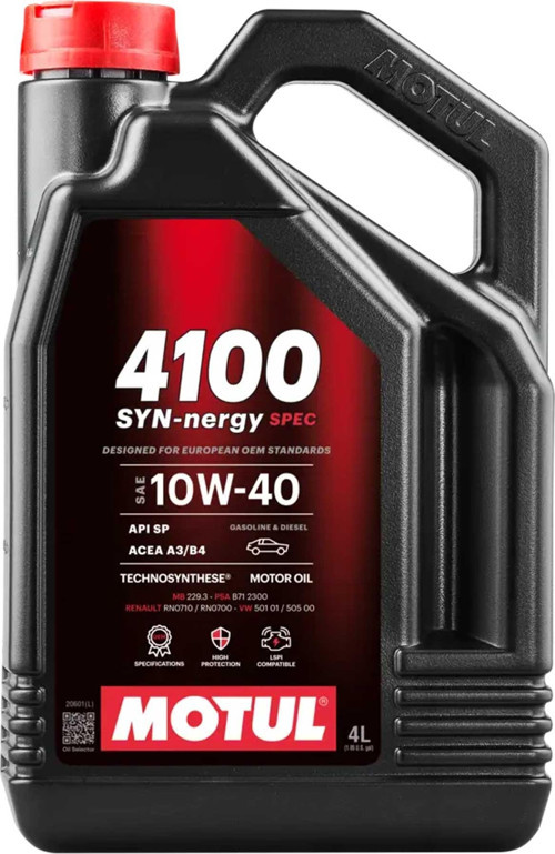 4100 Syn-Nergy Spec 10W-40 4 Litre Motor Yağı