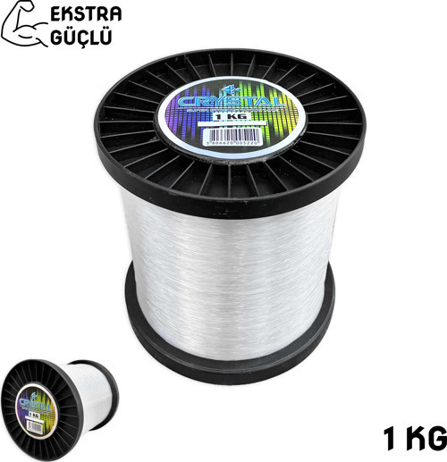 Crystal Şeffaf Bobin Misina 1 KG Ekstra Güçlü 0,50mm