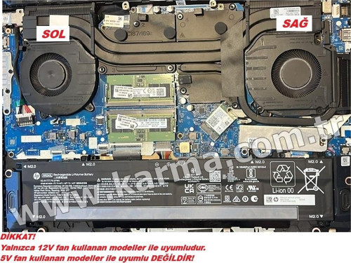 Hp Victus 16-r0000 Gaming Notebook Gpu Fanı - Ver.2 - 12V-80W (Sağ Fan) / FAN865