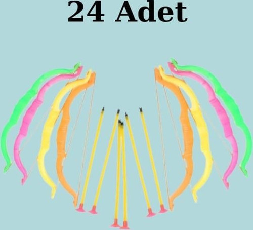 Plastik Ok Yay Seti (24 Adet)