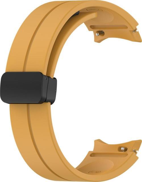 Samsung Galaxy Watch 4 Classic 46mm Kordon Ribbon Line Sarı