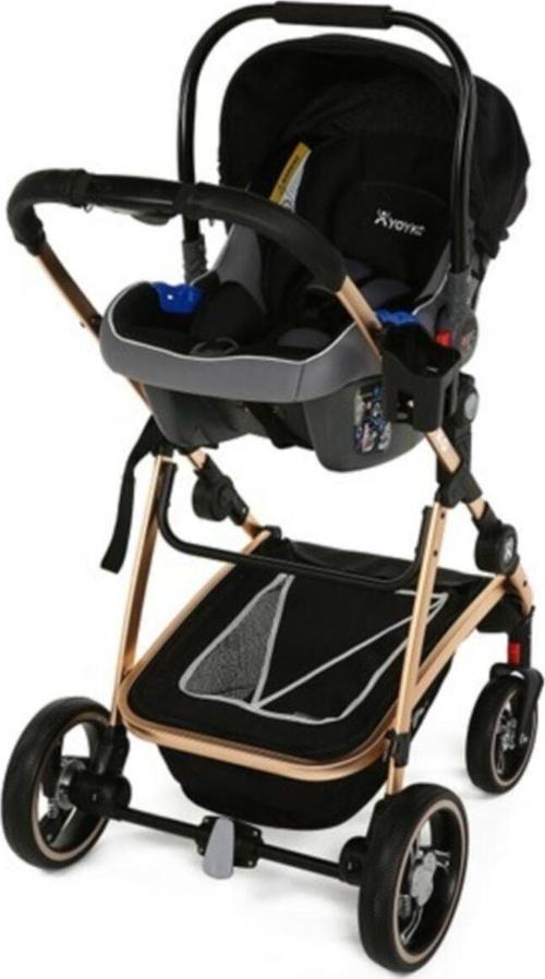 city Seyahat Sistem Bebek Arabası 3 in 1 Siyah Rose
