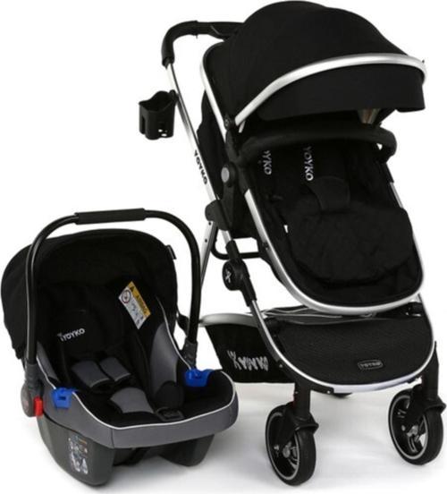 city Seyahat Sistem Bebek Arabası 3 in 1 Siyah Silver