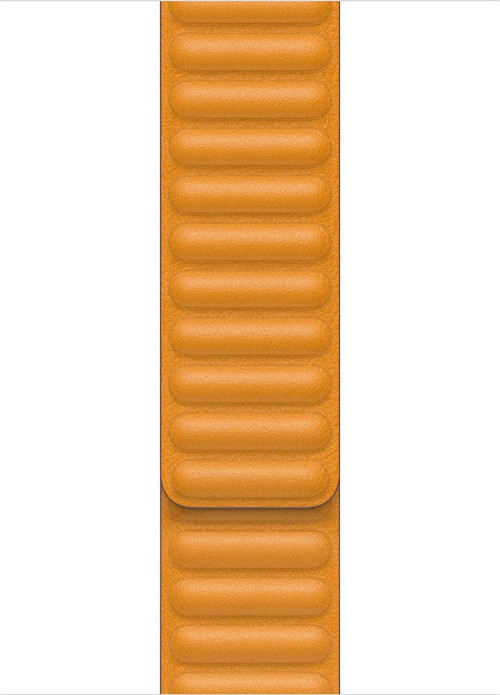 Apple Watch Ultra Kordon Leather Link Band Turuncu