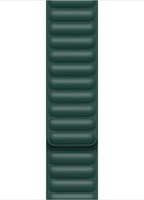 Apple Watch Ultra Kordon Leather Link Band Koyu Yeşil