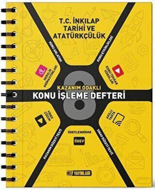 8. Sınıf T. C. İnkılap Tarihi ve Atatürkçülük Konu İşleme Defteri