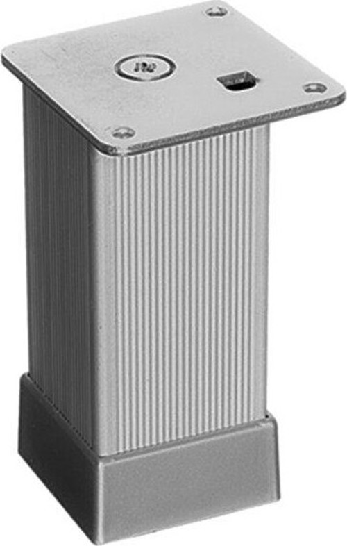 40x40 Alüminyum Çizgili Kare Ayak Inox 10 Cm