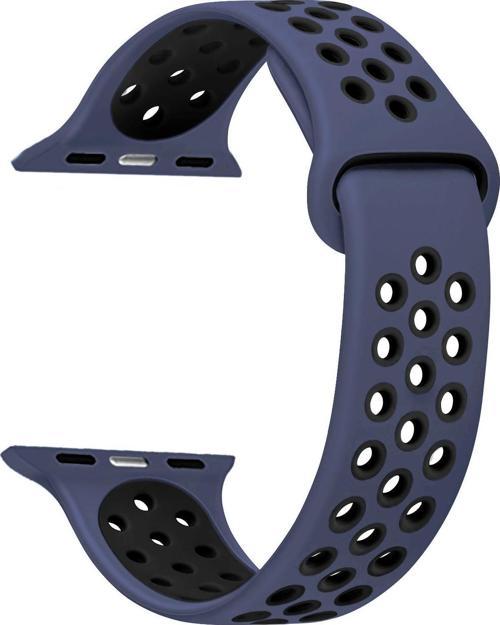 Apple Watch Series 8 45mm Rainbow Sport Band Kordon Lacivert Siyah