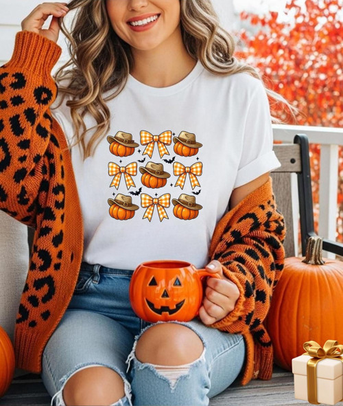 Halloween Pumpkin Baskılı Tişört (Kombin Yapmak İçin 2 Ürün Ekleyiniz)